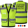 Workwear Vest With Customize Logo For Men Hi Vis Vest Jacket  Workwear Custom With Logo And Text