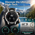 2026 Military Satellite Offline Map GPS Smart Watch Men 1.43''AMOLED Bluetooth Call Compass 5ATM Waterproof 170+Sport Smartwatch