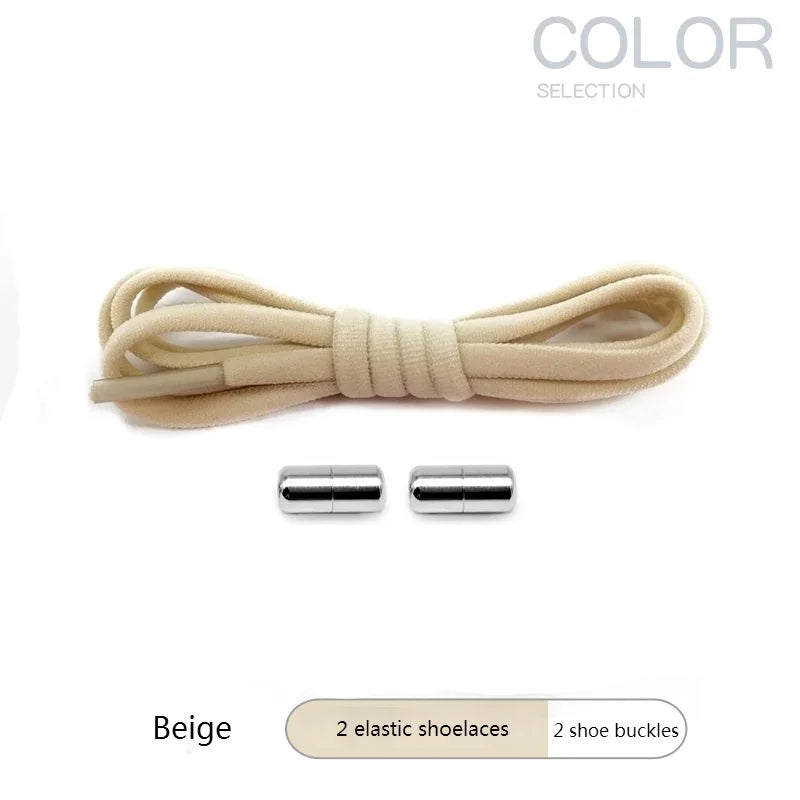 1 Pair Quick Locking Shoelaces Without Ties Elastic Laces Sneaker Widened Oval No Tie Shoe Laces Kids Adult Shoelace for Shoes