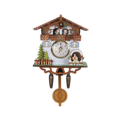 Wooden Hanging Wall Clock Bird Alarm Cuckoo For Home | SAMAG