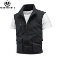 Tops 2025 New Summer Men Outdoor Camping Fishing Webbed Vest Men Sleeveless Many Pocket Tool Gear Loose Thin Vest Male Waistcoat