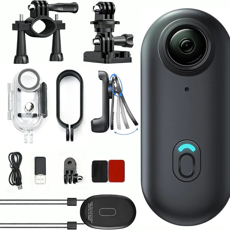 4K UHD Motorcycle Mini Action Camera Body POV Magnetic 30M Waterproof  2.4G WiFi Small Action Video vlogging Camcord Helmet Bike