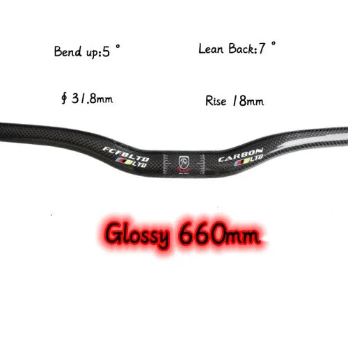 Carbon handlebar MTB Flat Or Rise 31.8*380 - 760mm matte - View 10 | SAMAG