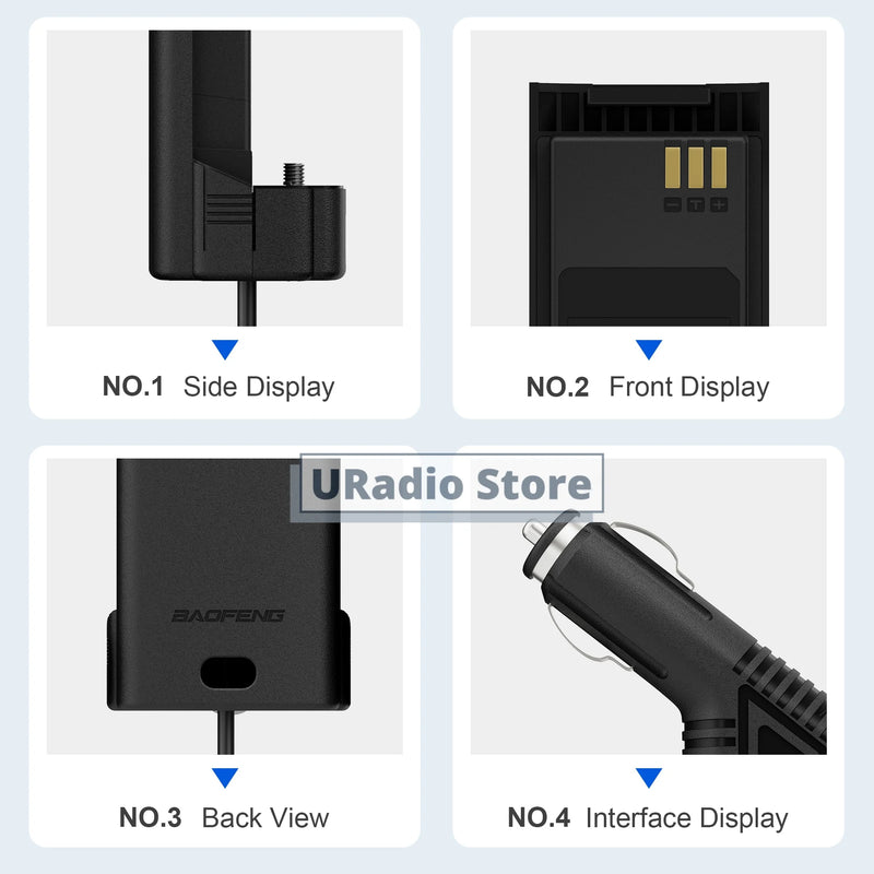 1/2/5PCS Baofeng UV-32 Radio Battery Eliminator 12-24V DM-32 Walkie Talkie Car Charger For DM32 UV32 Cigarette Lighter Accessory