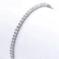 Luxury Simple Stainless Steel Single Row Geometric Square Glisten Full of Zircon Bracelet Women Men Hip Hop Fashion Jewelry Gift