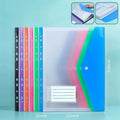 6 A4 Large Capacity Loose Leaf Folders with 11 Hole Binding Rings, Modern PP Material, Expandable Buttons and Label Pockets