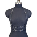 Women Fashion PU Leather Harness Waist Belt Punk Studded Decorative Harness Straps Suspenders Gothic Clothing Accessorie