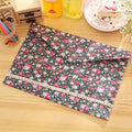 1PC A4 File Folder Elegant Little Flowers Fabric Paper Holder Floral Large Capacity Document Bag Filing Briefcase Organizer Bag