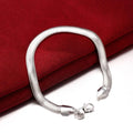 Fine 18K gold 6MM soft snake bone Chain 925 Sterling silver Bracelets for Women men Fashion Party Gifts elegant Jewelry