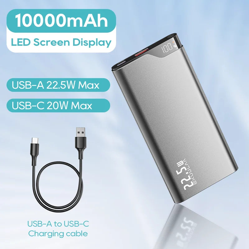 KUULAA Power Bank 10000mAh Portable Charger PowerBank 22.5W Fast Charging External Battery For iPhone17 16 14 Xiaomi poweer bank