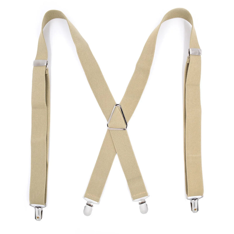Suspenders Men 4 Clip 3.5cm Width Braces Adjustable Elastic X Back Pants Women Suspender Adult Man Braces Wedding Accessories