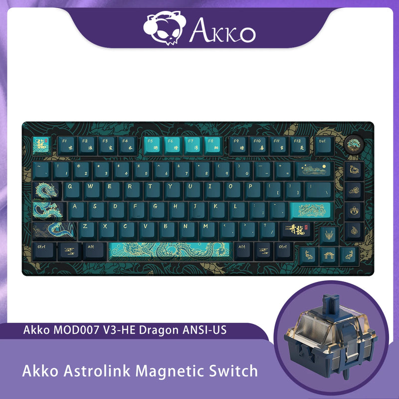 Akko MOD007 HE Year of Dragon Mechanical Keyboard RGB 75% Magnetic Switch8K Polling Rate Rapid Trigger RT0.01mm Gaming Keyboard