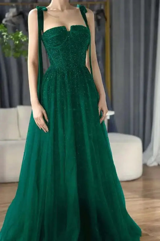 Customized Crystal Tulle A-line 2026 Evening Dresses for Women Red Shiny Sequined Party Dresses Strapless Princess Prom Dress