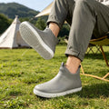 Men Short Ankle Rain Boots Waterproof Lightweight Non Slip Rubber Booties Outdoor Hiking Camping Fishing Garden Work Water Shoes