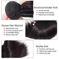 Brazilian Virgin Long Straight Human Hair Bundles 40‑42 Inch Double Weft 1/3/4 Bundles Human Hair Weave Extensions