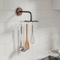 Kitchen Storage Shelf Wall Mounted Floating Rack Hanger Adjustable Hooks Organizer for Cooking Tools - View 5 | SAMAG