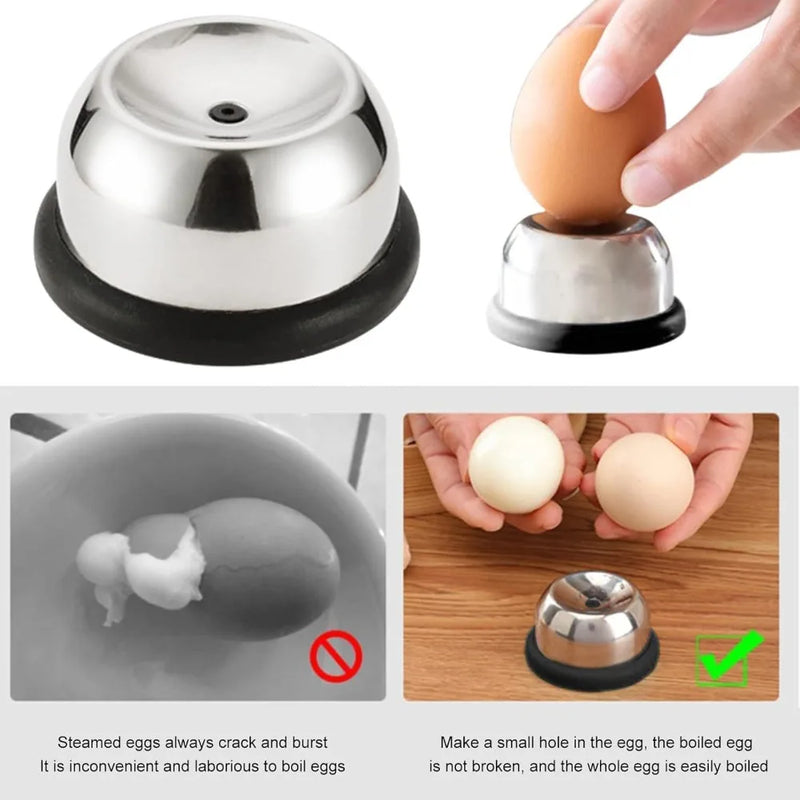 Stainless Steel Egg Piercer with Sturdy Base, Heavy Duty Tool for Hard Boiled Eggs, Non-Magnetic for All Kinds of Eggs