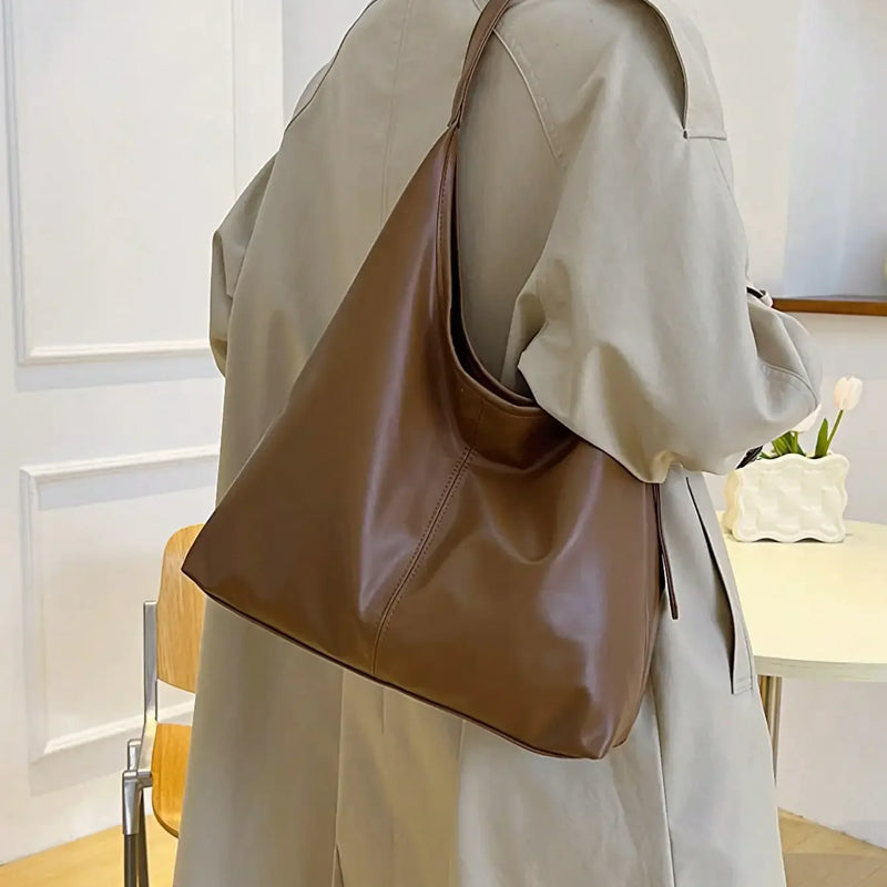 Large Capacity Solid Color Women's Shoulder Bag, Multifunctional Crossbody Bag, Women's Shoulder Tote Bag, Large Capacity Crossbody Tote Bag, Casual Work Bag