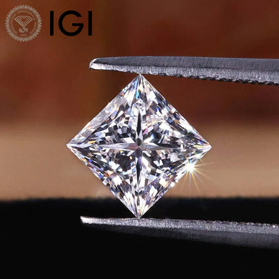 Mishang Jewelry Princess Cut Lab Grown Diamond With IGI Certificate 0.3ct 0.5ct 1ct 1.5ct 2ct 3ct 5ct Created | SAMAG