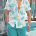 Men's Shirt Shorts Set Two Piece 3D Leaf Print Sleeve | SAMAG