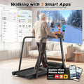 2.5HP Walking Treadmill with Long Handrails, 300 lbs - View 3 | SAMAG