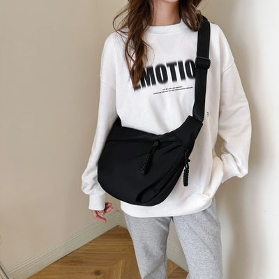 Nylon Hobos Crossbody Bags Solid Casual Zipper Fashion | SAMAG