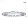 Dainty Full Moissanite Tennis Bracelet 18k Gold Plated 925 Sterling Silver D Color Lab Created Diamond Bracelet for Women Men