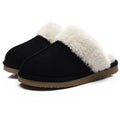 Kidmi Women's Plush Slippers Fine Stitch Fine-edged Seams Rustic Wood Button High-density Memory Foam Cotton Slippers for Indoor