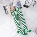 Sexy Long Over Knee Thigh Highs Socks Japanese Black White Striped Women Ladies Girls Kawaii Lolita Anime Cotton Warm Stocking