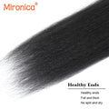 12A Kinky Straight Human Hair Bundles Unprocessed Raw Brazilian Human Hair 2/3/4 Bundles Double Weft Human Hair Weave Extensions Natural Color Yaki Straight Hair Bundles For Women Daily Use Birthday Holiday Gift Kpop Popular