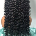 13x6 13x4 Brazilian Virgin Human Hair Jerry Kinky Curls Lace Front Wig 250% Density Pre‑Plucked With Bleached Knots For Black Women Natural Kinky Curls For Daily Dating Party And Special Occasion Hairstyle