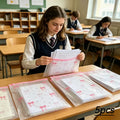 5pcs Belted A4 File Folder - Waterproof Zippered Semi-transparent Document Holder - Can be written on for marking information
