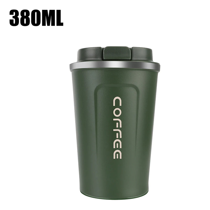 Thermo Cafe Car Thermos Mug for Tea Water Coffee Leak_Proof Travel Thermo Cup Coffee Mug 380/510ML Double Stainless Steel