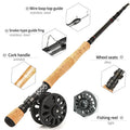 Carbon Fiber Fly Fishing Rod Reel Combo Kit 240cm 270cm Portable Full Set With Simulation Fly Lures Braided Line Storage Bag 8