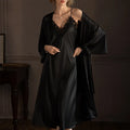Plus Size Long Robe Nightgown Set Pajama Elegant Kimono | SAMAG