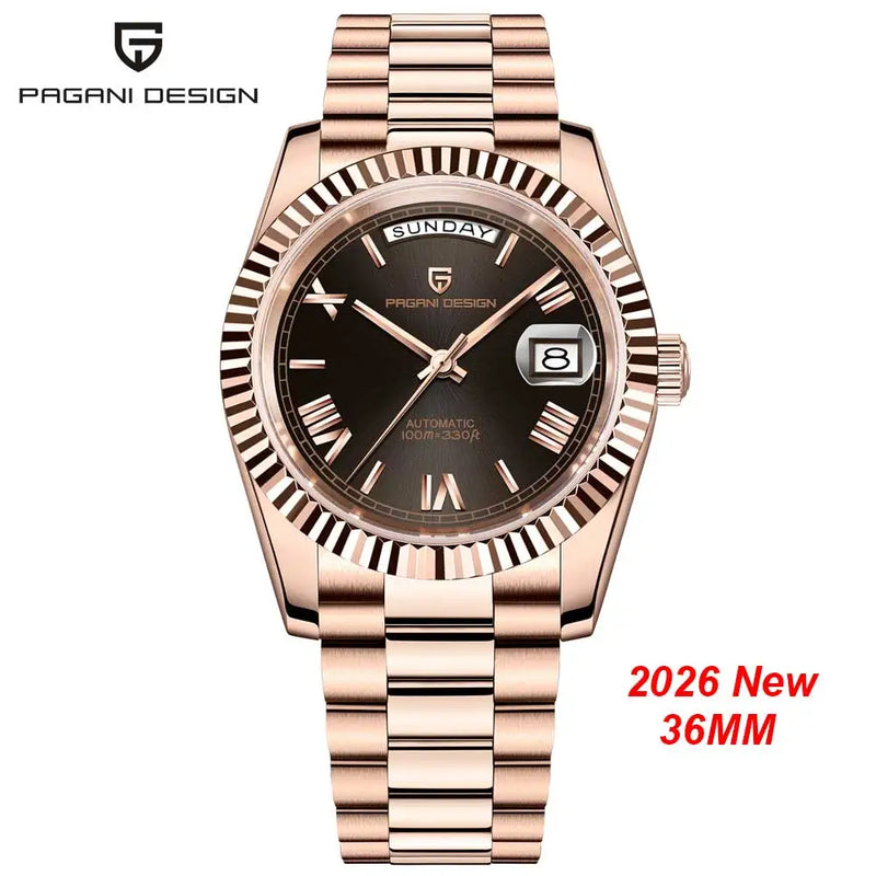 2026 New DD36 Men's Watches PAGANI DESIGN Luxury Automatic Mechanical Watch Men AR Sapphire Glass Business Blue Wristwatch Men ST16 Movt Clock Local Delivery