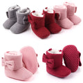 Baby Ankle-covered Boots Cute Bowknot Warm Lining Winter Infant First Walking Shoes for Baby Girls Soft Cotton Sole Baby Likes