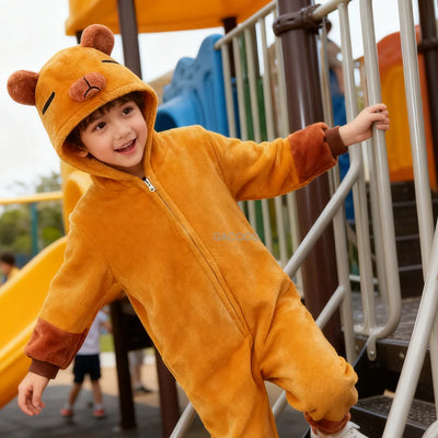 Winter Plush Pajamas Children Capybara Sleepwear Women | SAMAG