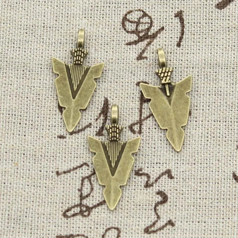 20pcs Charms Indian Arrowhead Dagger 28x15mm Handmade Pendant Making fit,Vintage TibetanBronze,DIY For Necklace