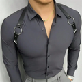 PU Leather Vest Strap Braces Suspender Men Harness Punk Chest Shoulder Belt Strap Strap Men's Belt Body Accessories