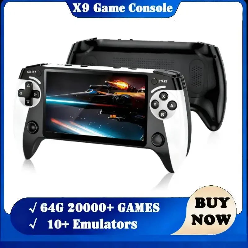 New 3000 Games X9 Handheld Video Game Console 5.5inch Screen Retro Video Game Player Built in 10 Emulators Support NES GBA GBC