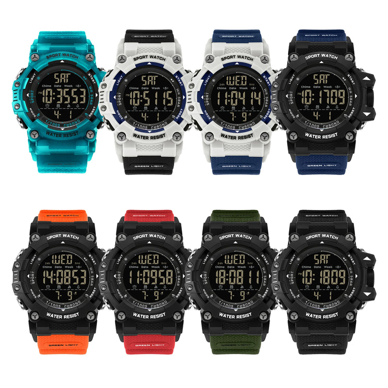 SANDA Fashion New Men Watch LED Digital Waterproof Clock Military Sports Multifunction Chronograph - Visuel 4 | SAMAG