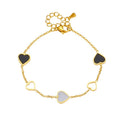 Stainless Steel Heart Love Charm Bracelet For Women Girl New Trend Bangles Non-fading Jewelry Birthday Gift Party