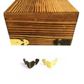 12pcs Decor Antique Brass Bronze Golden Jewelry Chest Wine Gift Box Wooden Case Table Desk Edge Cover Corner Protector with Nail