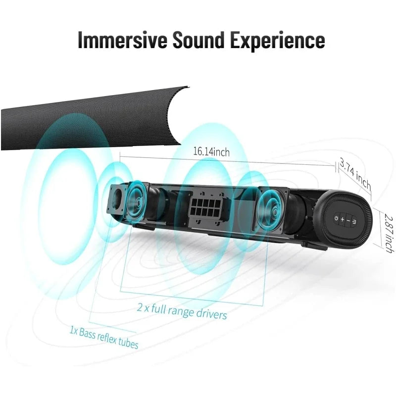50W Wireless Column Soundbar Bluetooth Speakers Powerful 3D Music Sound Bar Home Theater Aux 3.5mm HDMI Optical For TV PC SE04