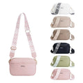 Solid Color Large Capacity Zipper Mobile Phone Bag Ladies Multifunctional Shoulder Crossbody Bag Fashion Casual Small Square Bag