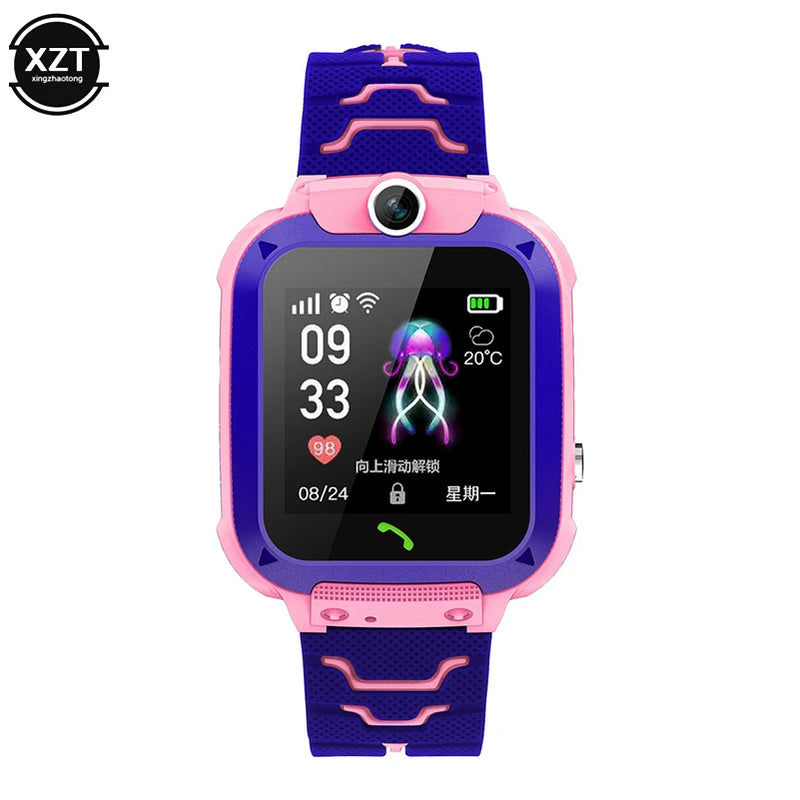 NEW Q12 Waterproof Children's Smart Watch Sim Card LBS Location Tracker Voice Chat Flashlight Children's Smart Phone Watch reloj