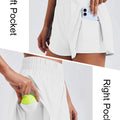 Porty Lady Solid Color High-Waist Yoga Running Double-Layered Anti-Glare Fitness Tight-Fitting Sports Shorts