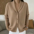 Solid Color Button Knit Hooded Sweater Cardigan Jacket For Autumn Winter New Casual Fashionable Women's Clothing Pulls Femmes
