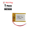 3.7V Lipo Battery Ph2.0 Plug Rechargeable Lithium Battery 3.7V For PS4 Humidifiers GPS Navigation  Bluetooth Speaker MP3 MP4